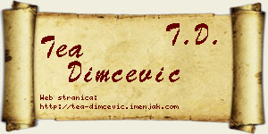 Tea Dimčević vizit kartica